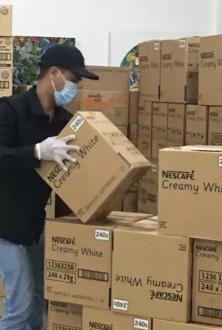 Nescafé Creamy White products at Tarlac Distribution Center