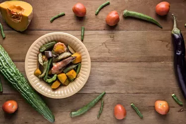 Pinakbet with shrimp and fresh vegetables